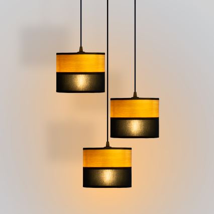 Pakabinamas šviestuvas ant laido ALBA, 3xE27/15W/230V, skersmuo 40 cm, juoda/ruda