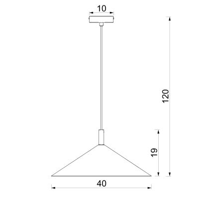 Pakabinamas šviestuvas ant laido ANEGA 1xGX53/15W/230V skersmuo 40 cm rudas