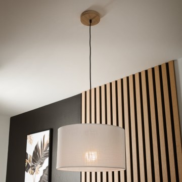 Pakabinamas šviestuvas ant laido ANTONIO 1xE27/60W/230V ąžuolas