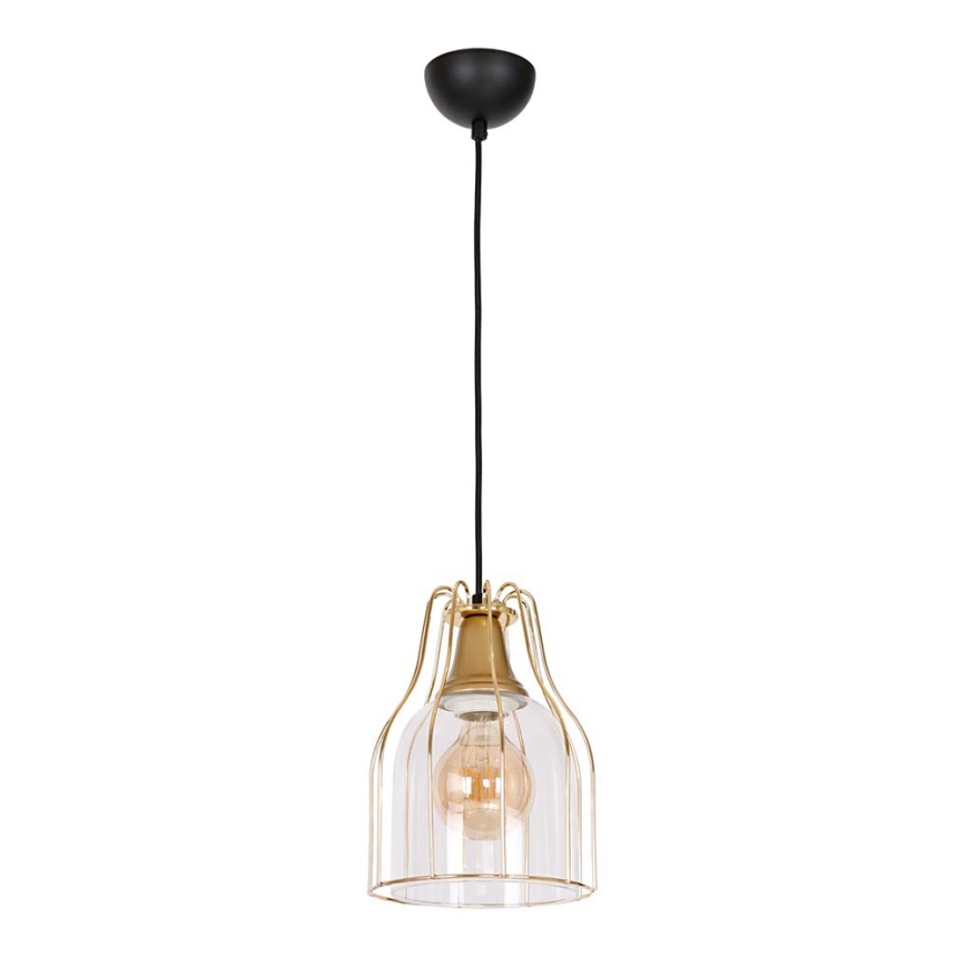 Pakabinamas šviestuvas ant laido ARIA 1xE27/60W/230V auksinis