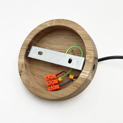 Pakabinamas šviestuvas ant laido ASTA 1x E27/60W/230V, skersmuo 28 cm, ąžuolas