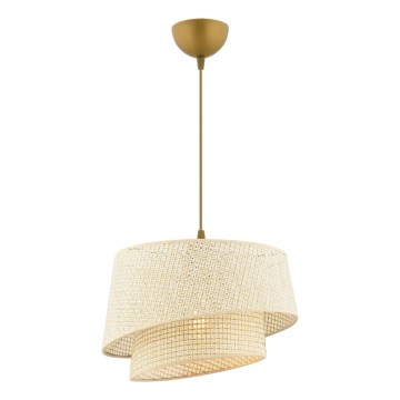 Pakabinamas šviestuvas ant laido BARETTE 1xE27/60W/230V kreminės spalvos