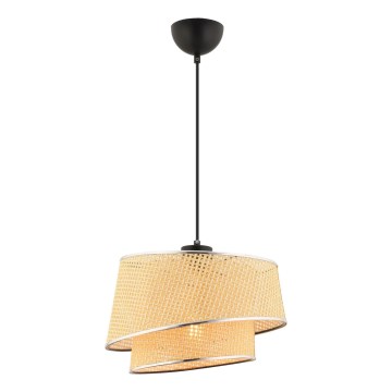 Pakabinamas šviestuvas ant laido BARETTE 1xE27/60W/230V smėlio spalvos / blizgus chromas