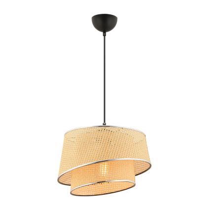 Pakabinamas šviestuvas ant laido BARETTE 1xE27/60W/230V smėlio spalvos / blizgus chromas