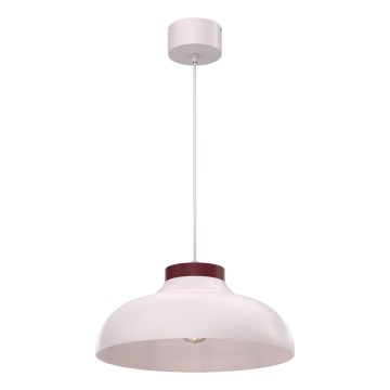 Pakabinamas šviestuvas ant laido BASCA 1xE27/15W/230V kreminė/burgundiška