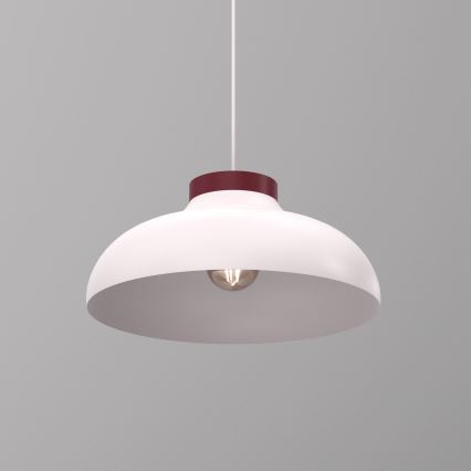 Pakabinamas šviestuvas ant laido BASCA 1xE27/15W/230V kreminė/burgundiška