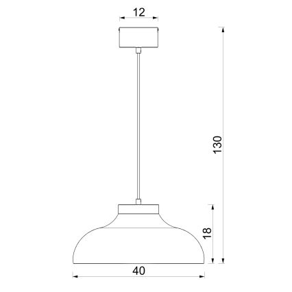 Pakabinamas šviestuvas ant laido BASCA 1xE27/15W/230V ruda/bėžinė