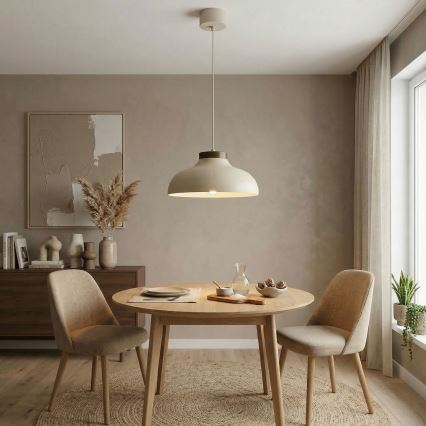 Pakabinamas šviestuvas ant laido BASCA 1xE27/15W/230V smėlinė/ruda