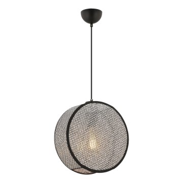 Pakabinamas šviestuvas ant laido BIG DRUM 1xE27/60W/230V pilka/juoda