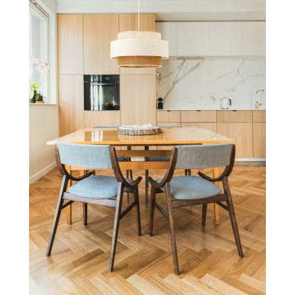 Pakabinamas šviestuvas ant laido BOHO 1xE27/60W/230V Ø 40 cm balta/džiutas