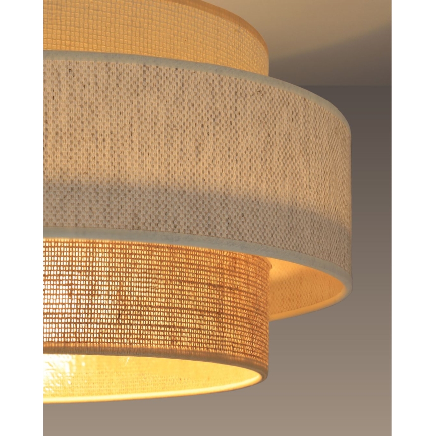 Pakabinamas šviestuvas ant laido BOHO 1xE27/60W/230V Ø 40 cm balta/džiutas