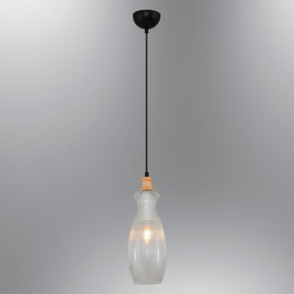 Pakabinamas šviestuvas ant laido BOTTLE 1xE14/4W/230V skaidrus