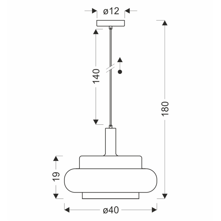 Pakabinamas šviestuvas ant laido BRIZI 1xE27/40W/230V smėlinė/dūminė