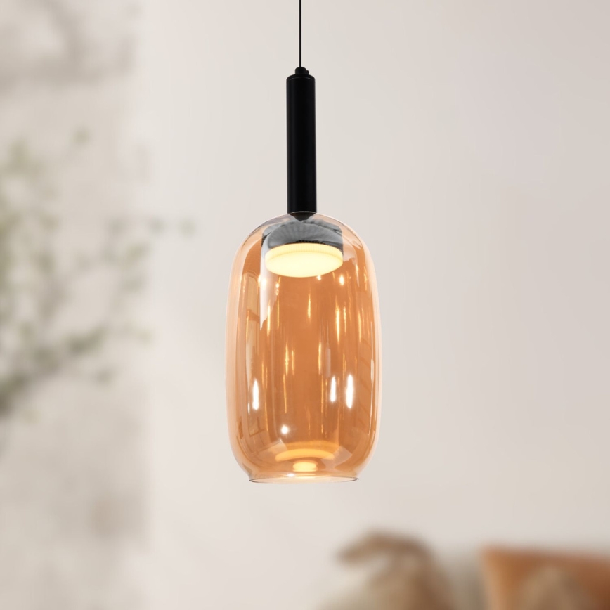 Pakabinamas šviestuvas ant laido BUENO 1xGX53/9W/230V, skersmuo 15 cm, dūminė ruda