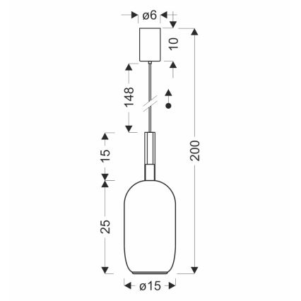 Pakabinamas šviestuvas ant laido BUENO 1xGX53/9W/230V, skersmuo 15 cm, dūminė ruda