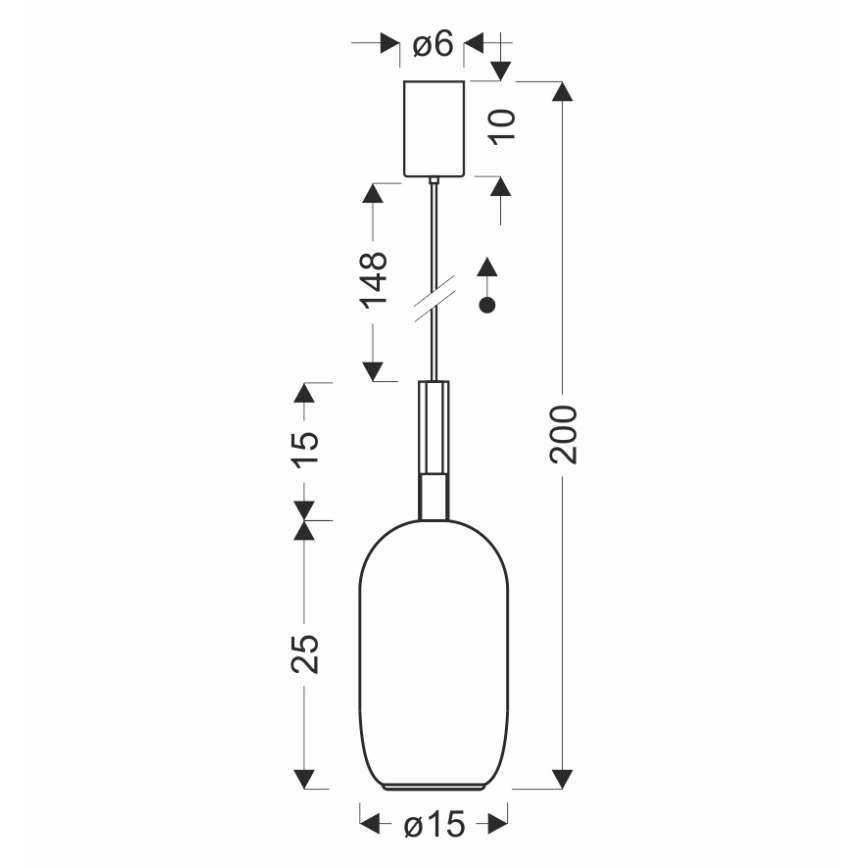 Pakabinamas šviestuvas ant laido BUENO 1xGX53/9W/230V, skersmuo 15 cm, dūminė ruda