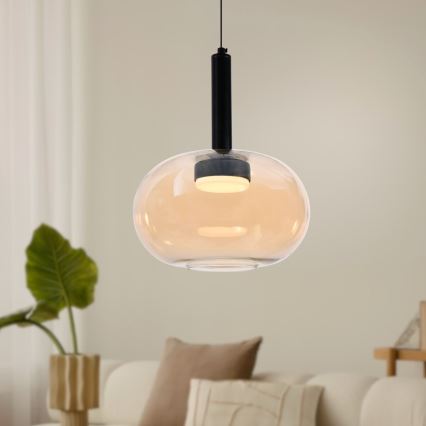 Pakabinamas šviestuvas ant laido BUENO 1xGX53/9W/230V Ø 25 cm dūminė smėlio spalva