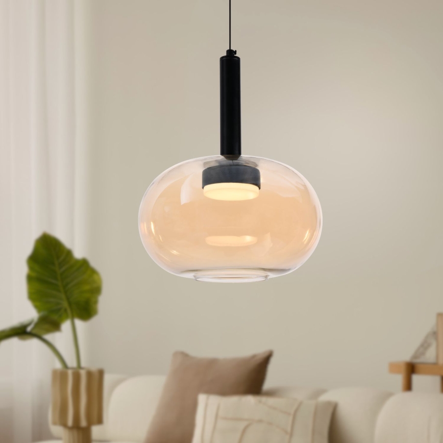 Pakabinamas šviestuvas ant laido BUENO 1xGX53/9W/230V Ø 25 cm dūminė smėlio spalva
