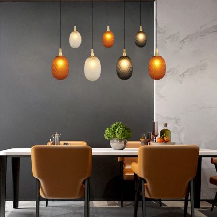 Pakabinamas šviestuvas ant laido CACTUS 7xG9/5W/230V varinis/pilkas/baltas