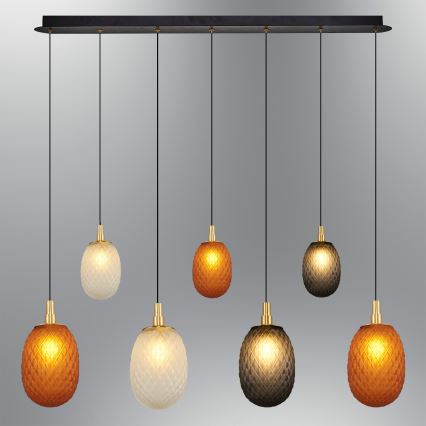 Pakabinamas šviestuvas ant laido CACTUS 7xG9/5W/230V varinis/pilkas/baltas