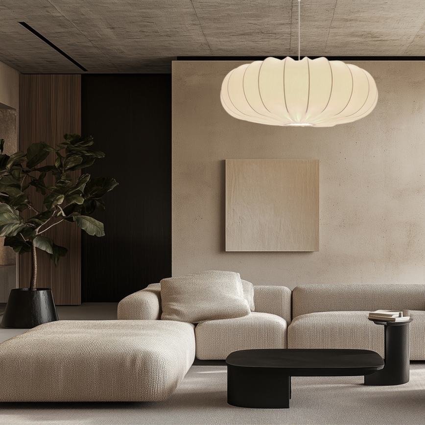 Pakabinamas šviestuvas ant laido CAFEE 1xE27/40W/230V, skersmuo 66 cm, baltas