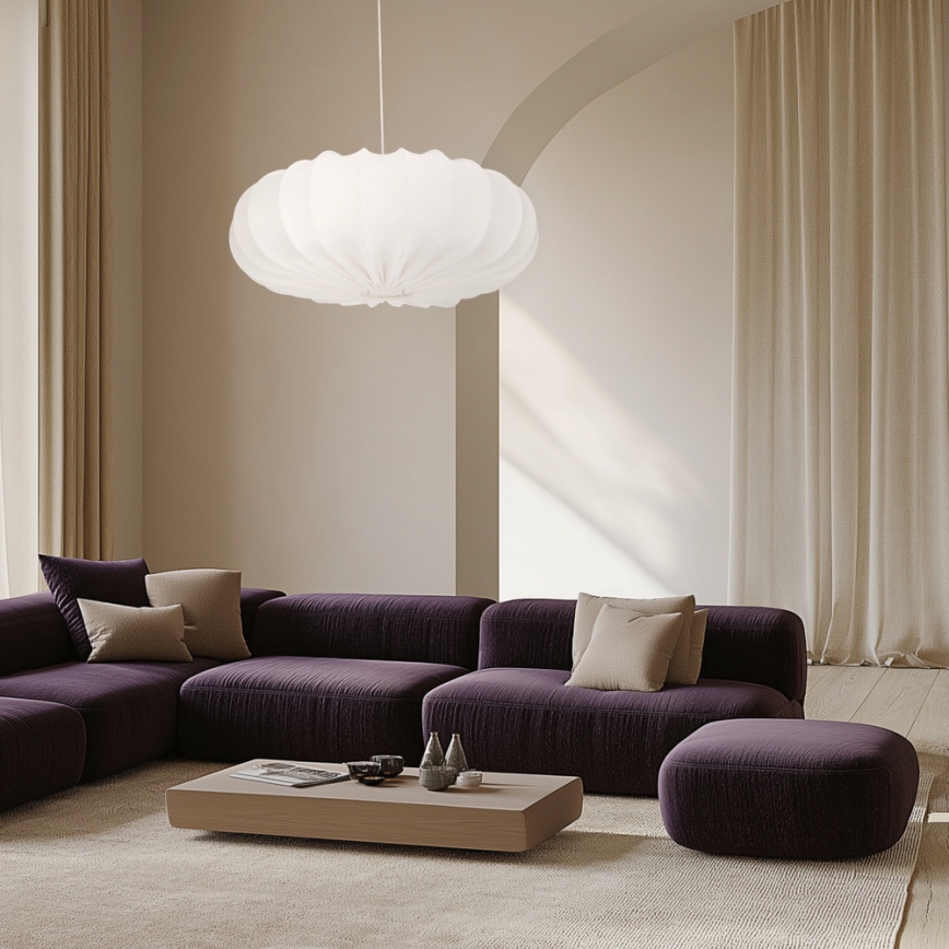 Pakabinamas šviestuvas ant laido CAFEE 1xE27/40W/230V, skersmuo 66 cm, baltas