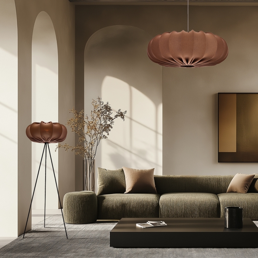 Pakabinamas šviestuvas ant laido CAFEE 1xE27/40W/230V, skersmuo 66 cm, rudos spalvos