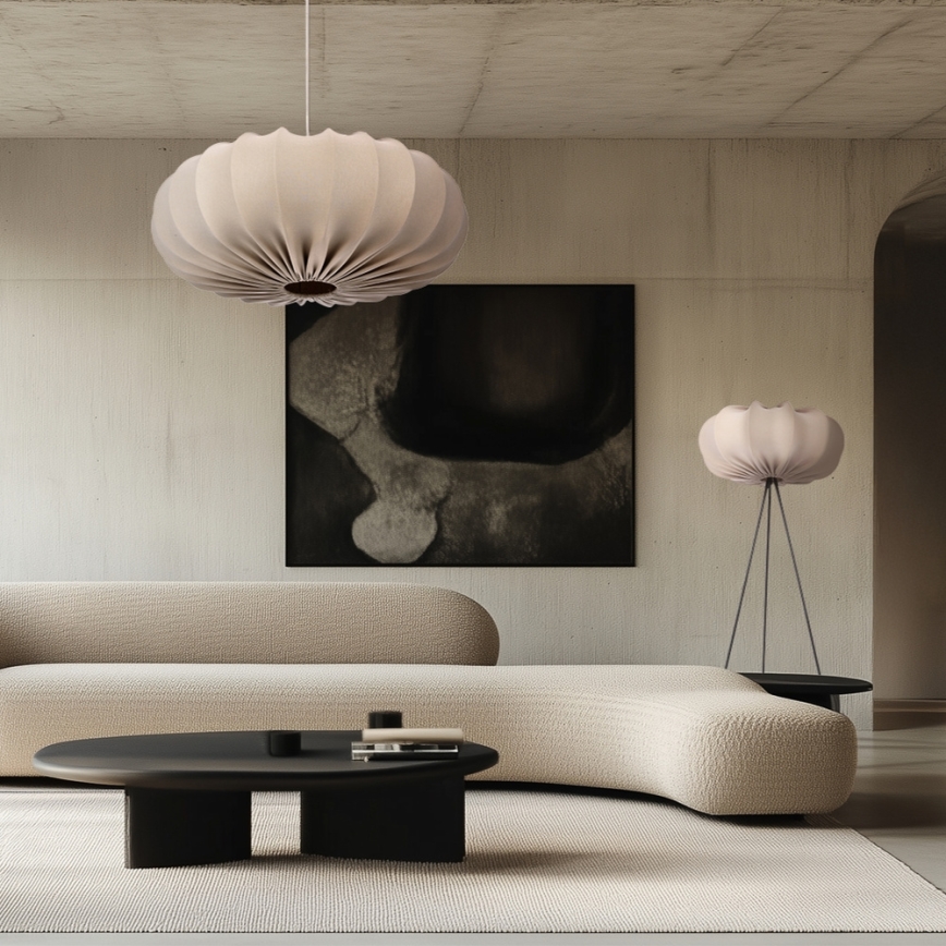 Pakabinamas šviestuvas ant laido CAFEE 1xE27/40W/230V skersmuo 66 cm smėlio spalvos