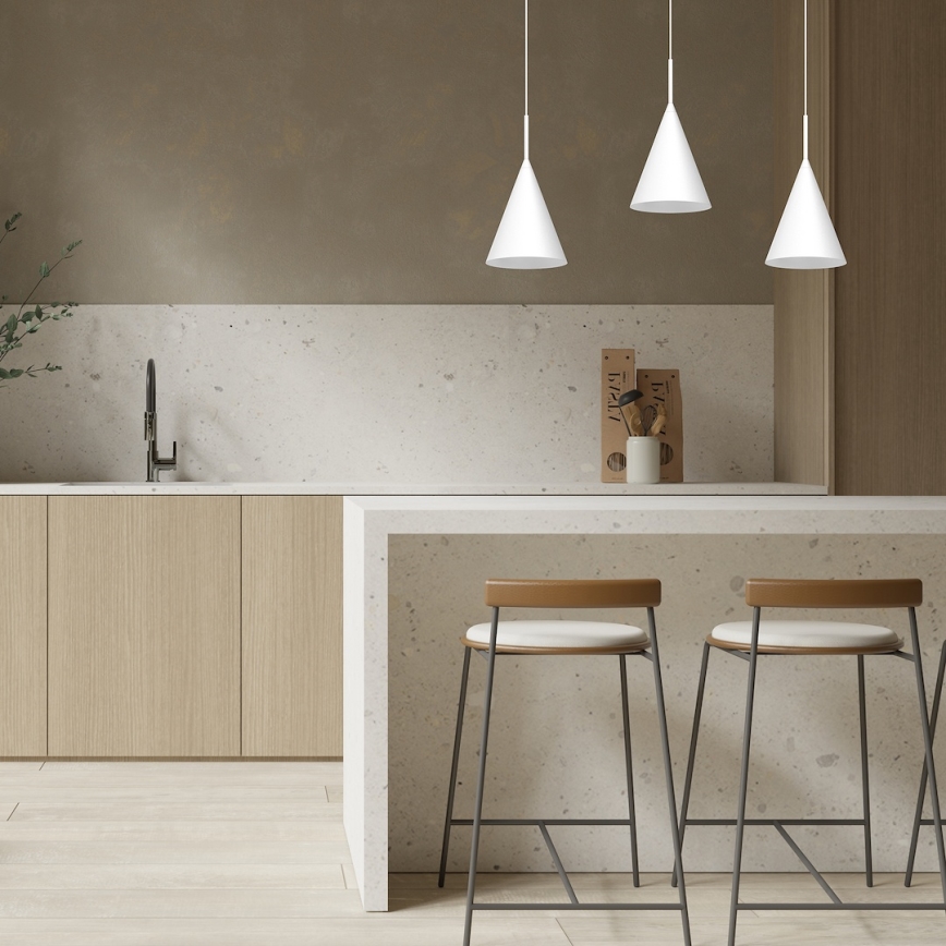 Pakabinamas šviestuvas ant laido CAPITAL 1xGX53/15W/230V, skersmuo 17 cm, baltas