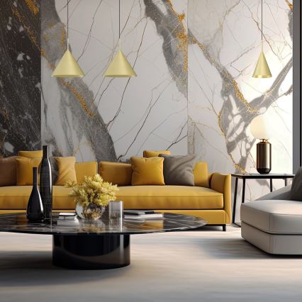 Pakabinamas šviestuvas ant laido CAPITAL 1xGX53/15W/230V skersmuo 32 cm, aukso spalvos