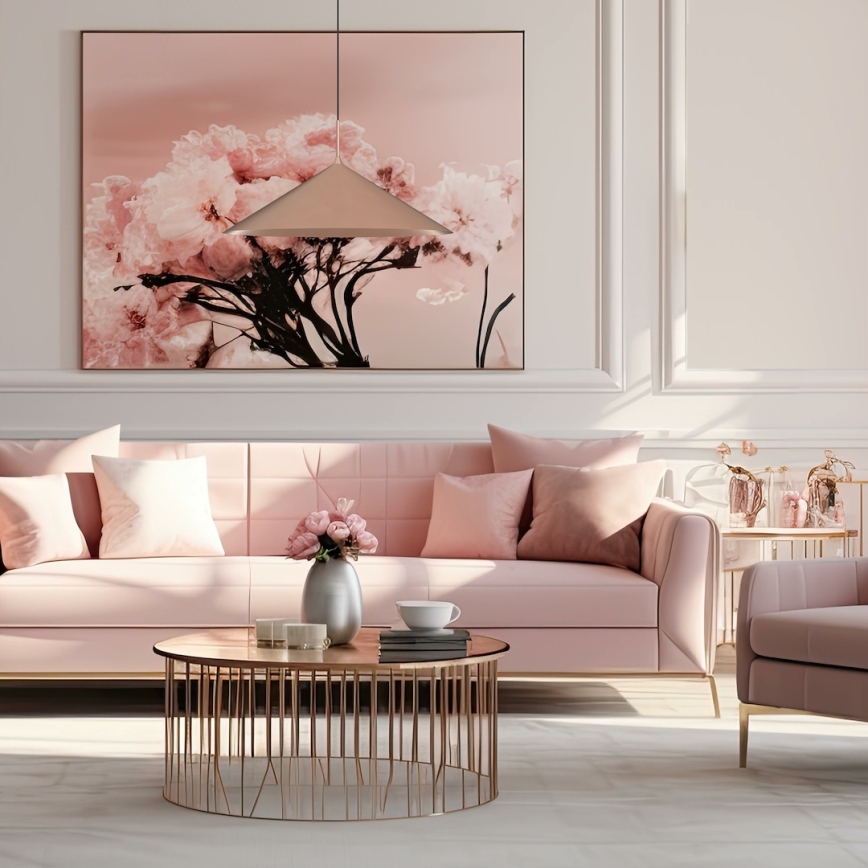 Pakabinamas šviestuvas ant laido CAPITAL 1xGX53/15W/230V skersmuo 60 cm rožinio aukso