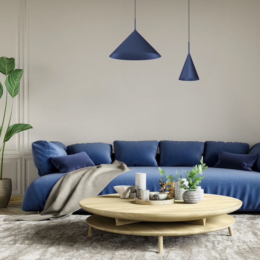 Pakabinamas šviestuvas ant laido CAPITAL 1xGX53/15W/230V Ø 17 cm mėlynas