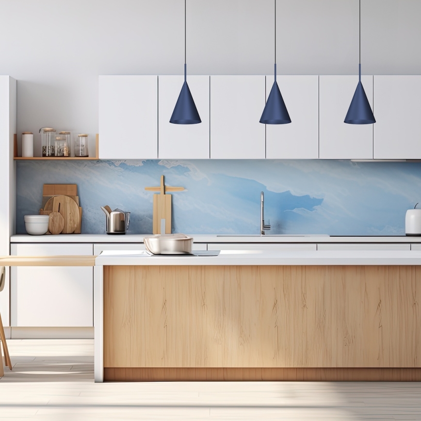 Pakabinamas šviestuvas ant laido CAPITAL 1xGX53/15W/230V Ø 17 cm mėlynas