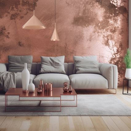 Pakabinamas šviestuvas ant laido CAPITAL 1xGX53/15W/230V Ø 17 cm rožinio aukso