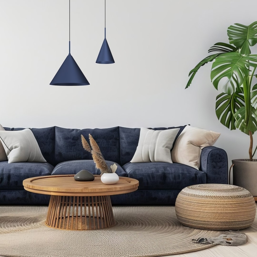 Pakabinamas šviestuvas ant laido CAPITAL 1xGX53/15W/230V Ø 32 cm mėlynas