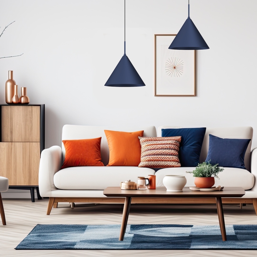 Pakabinamas šviestuvas ant laido CAPITAL 1xGX53/15W/230V Ø 32 cm mėlynas