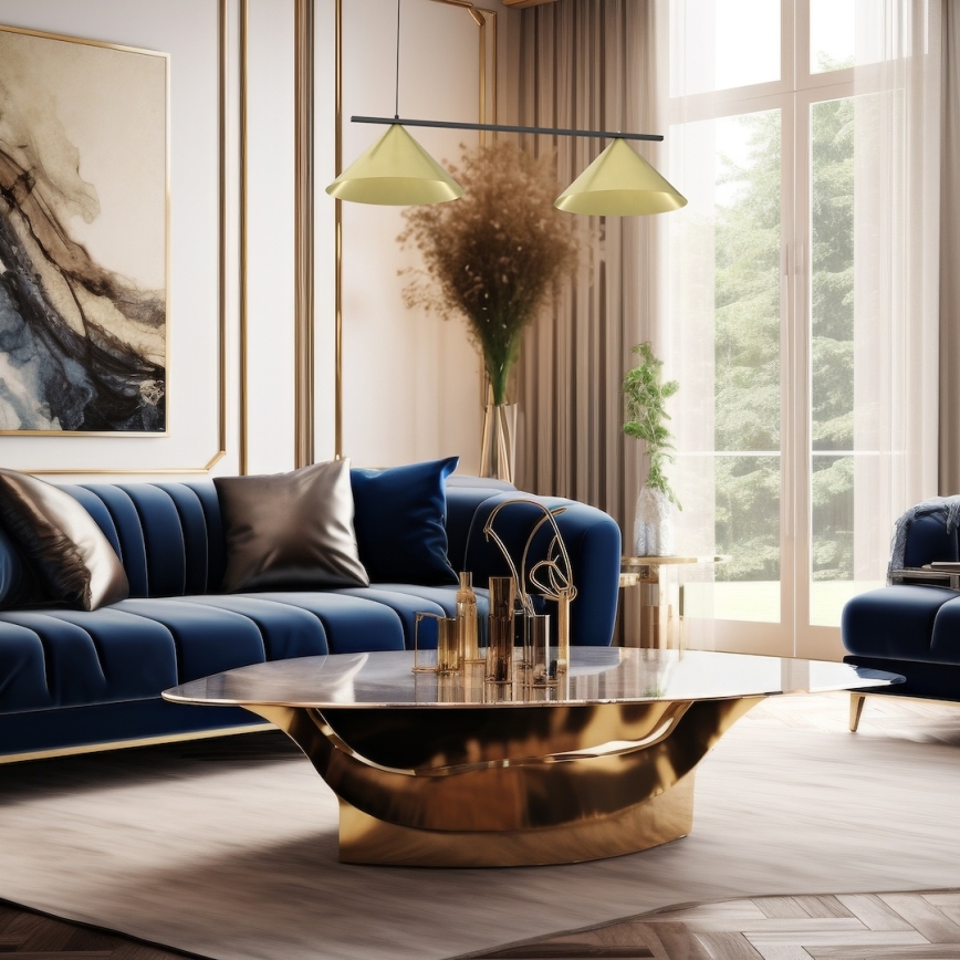 Pakabinamas šviestuvas ant laido CAPITAL 2xGX53/15W/230V auksinis