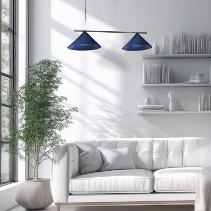 Pakabinamas šviestuvas ant laido CAPITAL 2xGX53/15W/230V mėlynas