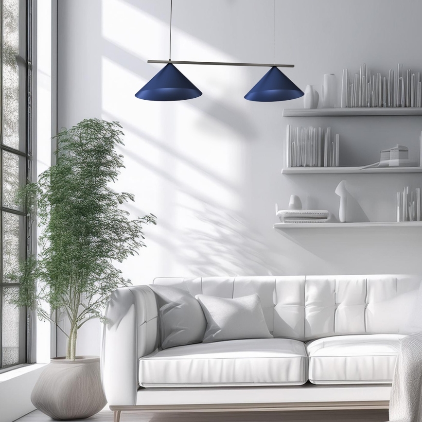 Pakabinamas šviestuvas ant laido CAPITAL 2xGX53/15W/230V mėlynas