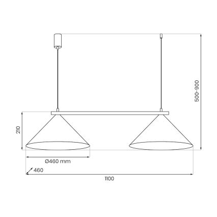 Pakabinamas šviestuvas ant laido CAPITAL 2xGX53/15W/230V taupe