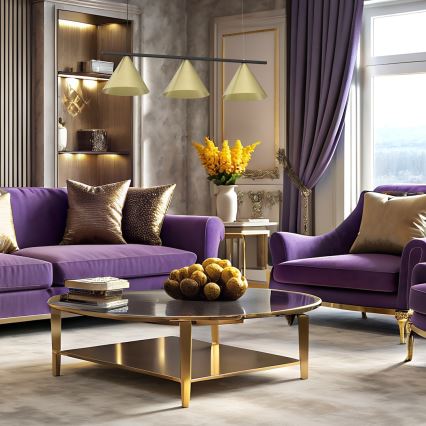 Pakabinamas šviestuvas ant laido CAPITAL 3xGX53/15W/230V auksinis