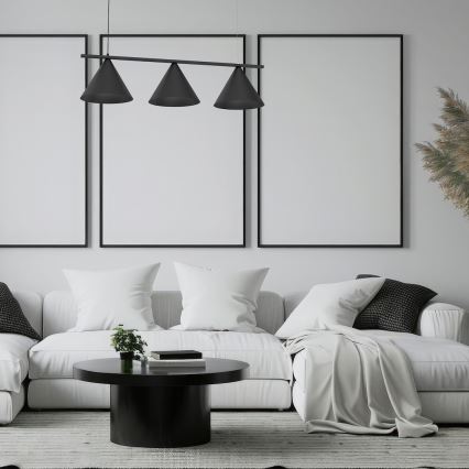 Pakabinamas šviestuvas ant laido CAPITAL 3xGX53/15W/230V juodas