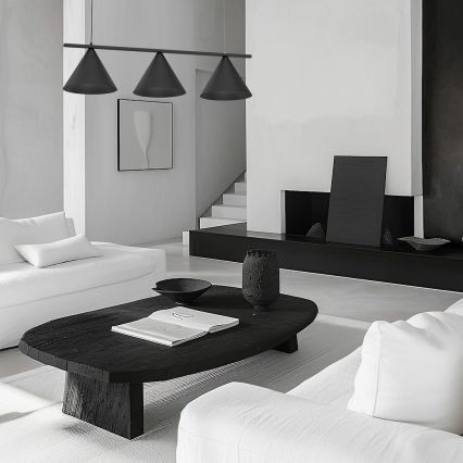 Pakabinamas šviestuvas ant laido CAPITAL 3xGX53/15W/230V juodas