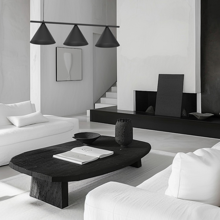 Pakabinamas šviestuvas ant laido CAPITAL 3xGX53/15W/230V juodas