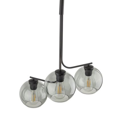 Pakabinamas šviestuvas ant laido CESAR 3xE27/15W/230V juoda/dūminė pilka