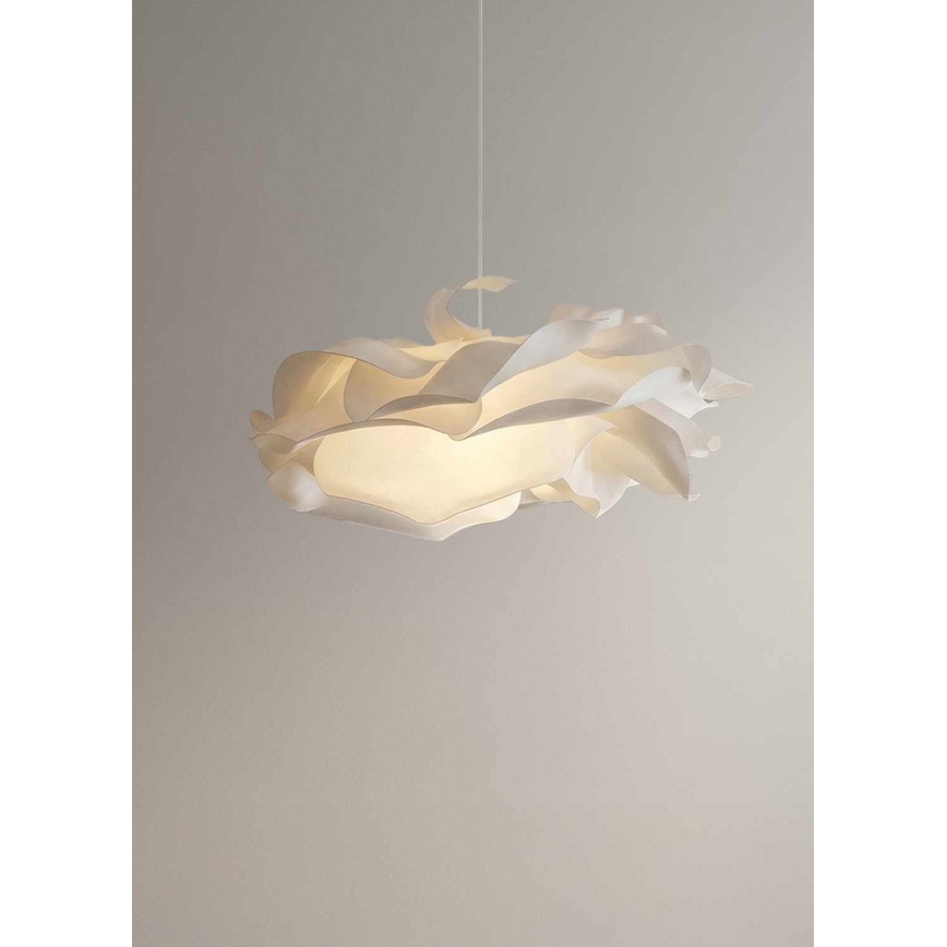 Pakabinamas šviestuvas ant laido CLOUDY 1xE27/40W/230V Ø 58 cm baltas
