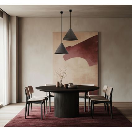 Pakabinamas šviestuvas ant laido CONO 1xE27/40W/230V ebeninė fanera