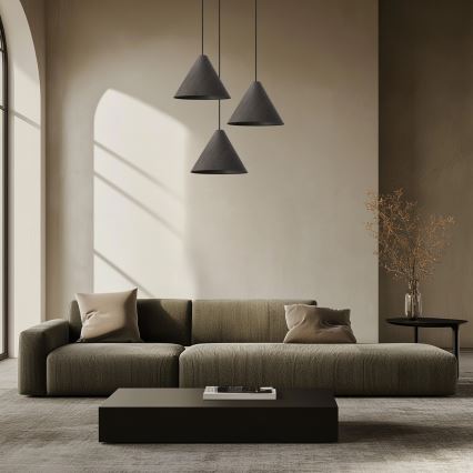 Pakabinamas šviestuvas ant laido CONO 1xE27/40W/230V ebeninė fanera