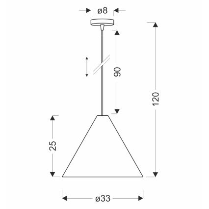 Pakabinamas šviestuvas ant laido CONO 1xE27/40W/230V ebeninė fanera
