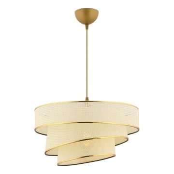 Pakabinamas šviestuvas ant laido COUPER 1xE27/60W/230V baltas/auksinis